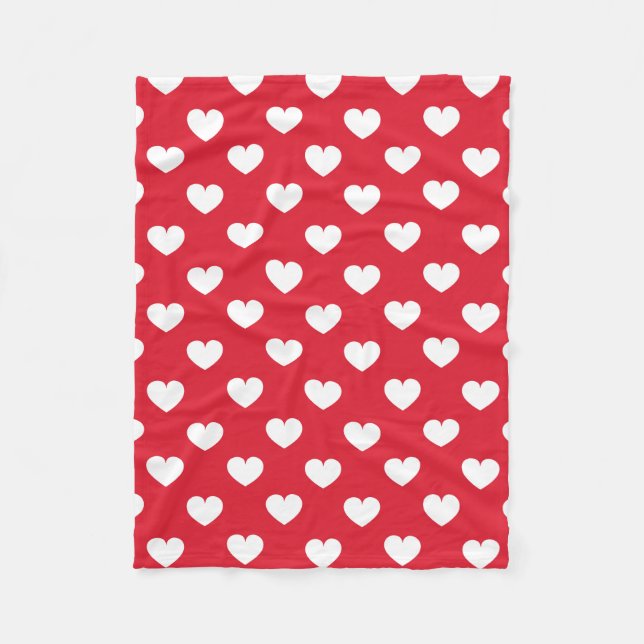 Muster Valentine Hintergrund mit Herz-Liebe Fleecedecke (Vorderseite)