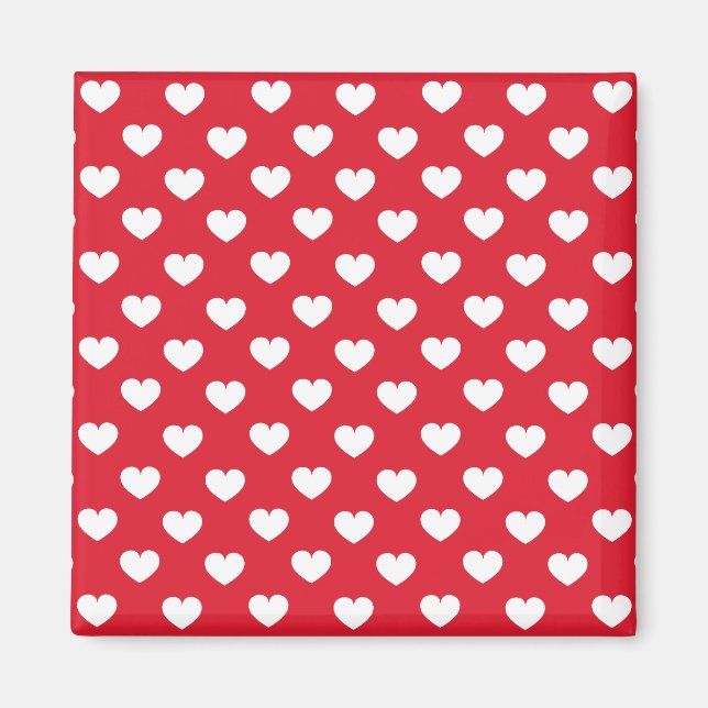 Muster Valentine Hintergrund mit Herz-Liebe Magnet (Vorne)