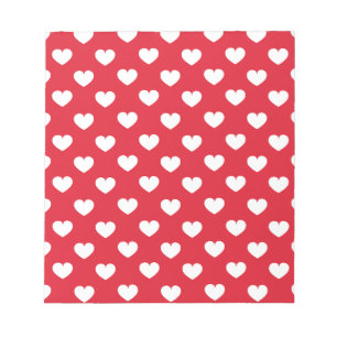 Muster Valentine Hintergrund mit Herz-Liebe Notizblock