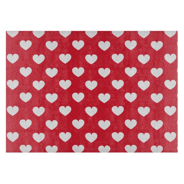 Muster Valentine Hintergrund mit Herz-Liebe Schneidebrett (Vorderseite)