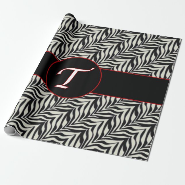Muster-Verpackungs-Papier des Monogramm-T Geschenkpapier (Ungerollt)