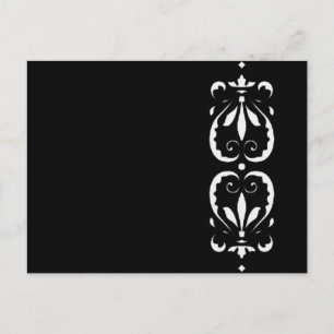 Muster viktorianisch schwarz schwarz klassisch postkarte