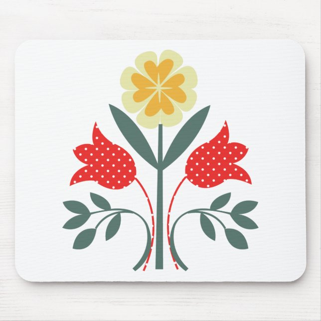 MUSTER-Volkskunstdruck der angemessenen Insel Mousepad (Vorne)