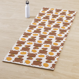 Muster von Bären, Niedlichen Bären, Fall, Kürbiski Yogamatte