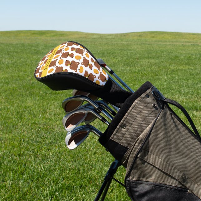 Muster von Bären, Niedlichen Bären, Kürbis, Ihr Na Golf Headcover (In SItu)
