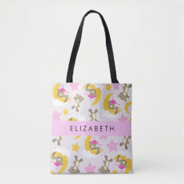 Muster von Bären, Teddybären, Sternen, Ihr Name Tasche