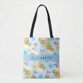 Muster von Bären, Teddybären, Sternen, Ihr Name Tasche
