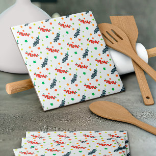 Muster von Beeren, Rotzbeeren, Blaubeere, Obst Fliese