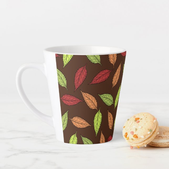 Muster von Blätter, farbenfrohe Blätter, Herbstblä Milchtasse (Beispiel)