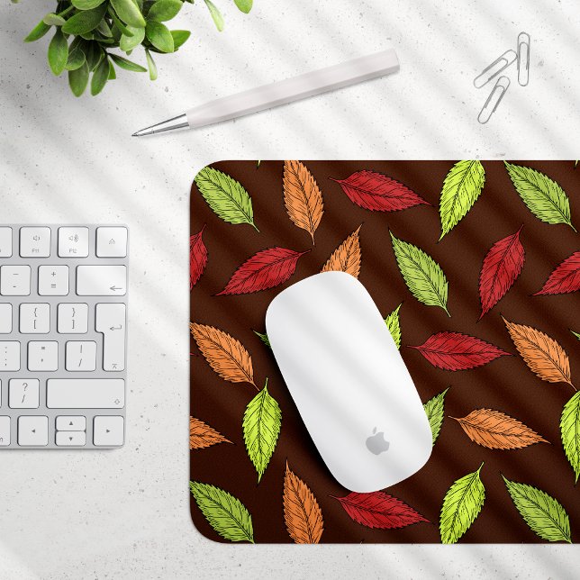Muster von Blätter, farbenfrohe Blätter, Herbstblä Mousepad (Von Creator hochgeladen)