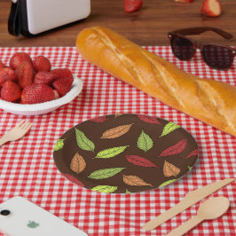 Muster von Blätter, farbenfrohe Blätter, Herbstblä Pappteller