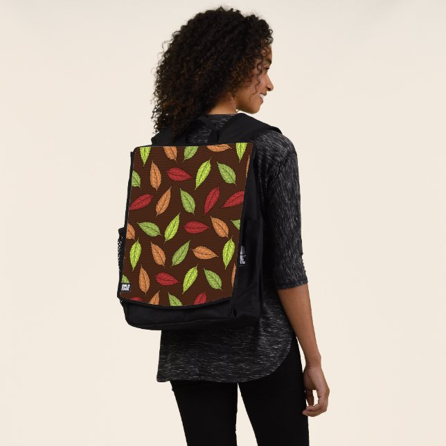 Muster von Blätter, farbenfrohe Blätter, Herbstblä Rucksack (Ausgewaschen)