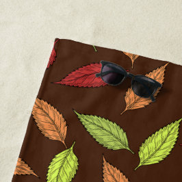 Muster von Blätter, farbenfrohe Blätter, Herbstblä Strandtuch