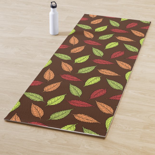 Muster von Blätter, farbenfrohe Blätter, Herbstblä Yogamatte (Beispiel)