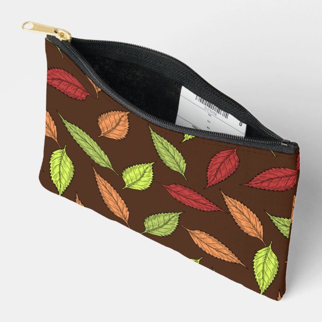 Muster von Blätter, farbenfrohe Blätter, Herbstblä Zubehörtasche (Offen)