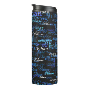 Muster von Blauen Namen (Erstellen Sie Ihre eigene Thermosbecher