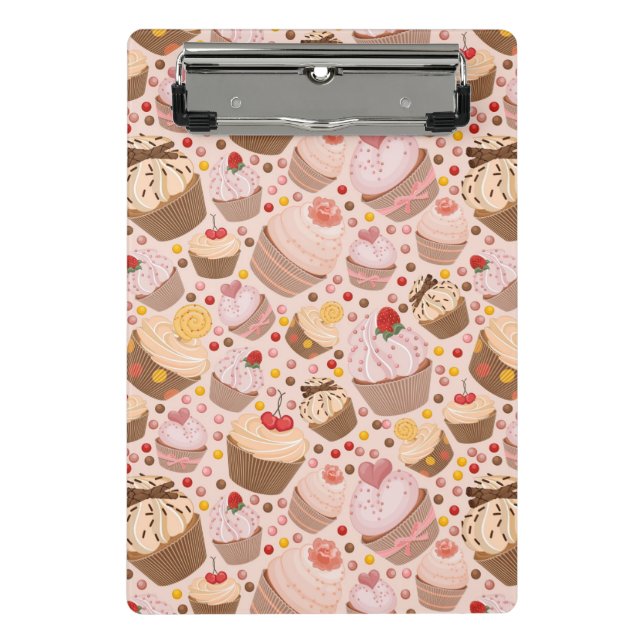 Muster von den feierlichen kleinen Kuchen Mini Klemmbrett (Vorderseite)