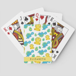 Muster von Dinosauriern, Niedliche Dinosaurier, Ih Spielkarten
