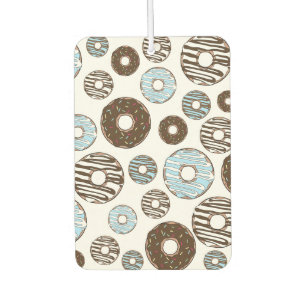 Muster von Donuts, blauen Donuts, braunen Donuts Autolufterfrischer
