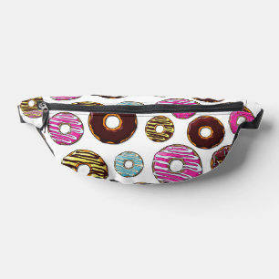 Muster von Donuts, farbenfrohe Donuts, Sprinklen Bauchtasche