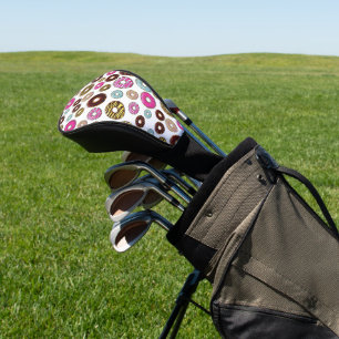 Muster von Donuts, farbenfrohe Donuts, Sprinklen Golf Headcover