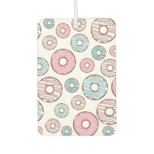 Muster von Donuts, rosa Donuts, blaue Donuts Autolufterfrischer