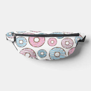 Muster von Donuts, rosa Donuts, blaue Donuts Bauchtasche