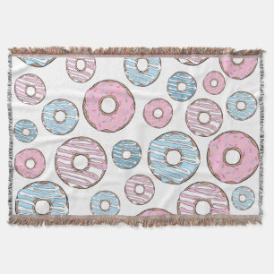 Muster von Donuts, rosa Donuts, blaue Donuts Decke