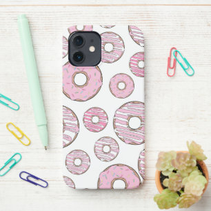 Muster von Donuts, rosa Donuts, Sprinklen iPhone 12 Hülle