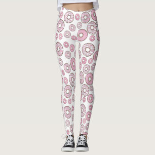 Muster von Donuts, rosa Donuts, Sprinklen Leggings