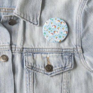 Muster von Einhörnern, Niedlichen Einhörnchen, Blu Button
