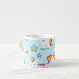 Muster von Einhörnern, Niedlichen Einhörnchen, Blu Espressotasse