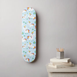 Muster von Einhörnern, Niedlichen Einhörnchen, Blu Skateboard