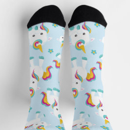 Muster von Einhörnern, Niedlichen Einhörnchen, Blu Socken