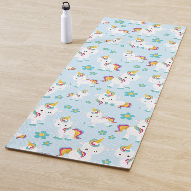 Muster von Einhörnern, Niedlichen Einhörnchen, Blu Yogamatte (Beispiel)