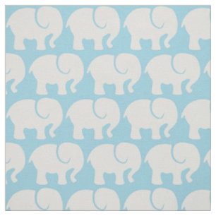 Muster von Elefanten, Elefantenmuster, Blau Stoff