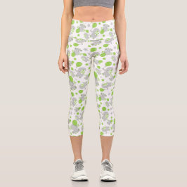 Muster von Elefanten, Niedliche Elefanten - grün g Capri Leggings