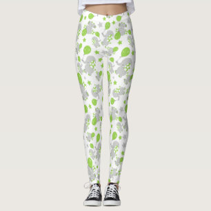 Muster von Elefanten, Niedliche Elefanten - grün g Leggings