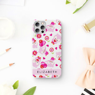 Muster von Eulen, Niedlichen Eulen, rosa Eulen, Ih iPhone 16 Hülle