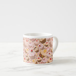 Muster von feierlichen Cupcakes Espressotasse