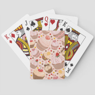 Muster von feierlichen Cupcakes Spielkarten