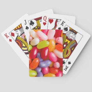 Muster von Geleebohnen Spielkarten