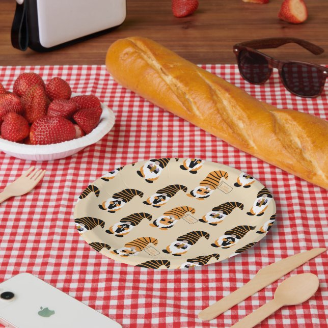 Muster von Gnomen, Halloween-Gnomen-Trick oder -Be Pappteller (Picknick)