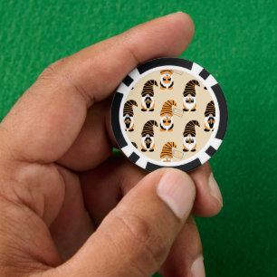 Muster von Gnomen, Halloween-Gnomen-Trick oder -Be Pokerchips