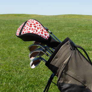 Muster von Herzen, roten Herzen, Ihr Name Golf Headcover