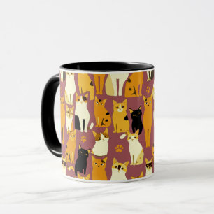 Muster von Ingwer, Schwarz und Weiß Tasse