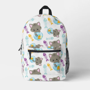 Muster von Katzen, Niedlichen Katzen, Kätzchen, Fi Bedruckter Rucksack
