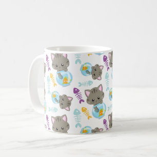 Muster von Katzen, Niedlichen Katzen, Kätzchen, Fi Kaffeetasse