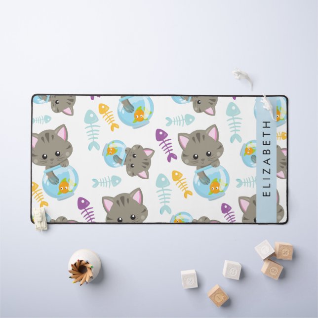 Muster von Katzen, Niedlichen Katzen, Kätzchen, Ih Schreibtischunterlage (Kindertisch)