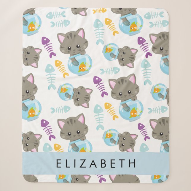 Muster von Katzen, Niedlichen Katzen, Kätzchen, Ih Sherpadecke (Vorderseite)